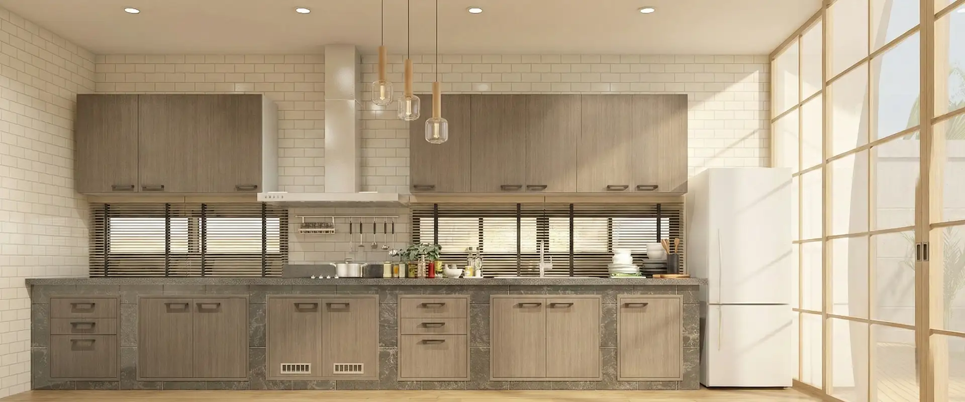 ชุดครัวสำเร็จรูปอลูมิเนียม SVHome — ครัวสวยทนทาน